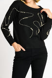 Pearl Swirl Crewneck Sweater